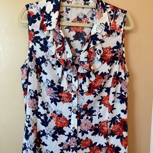 Floral Sleeveless Blouse NWT